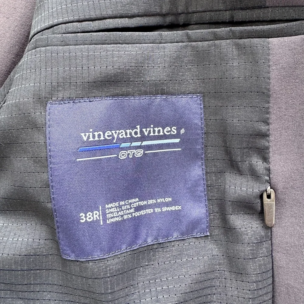 VINEYARD VINES Lightweight On The Go Blazer Mens 38R Dark Night Gray